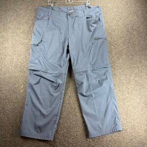 Columbia Men's Convertible Zip Off Cargo Pants Sun Protection Blue Size 42x28